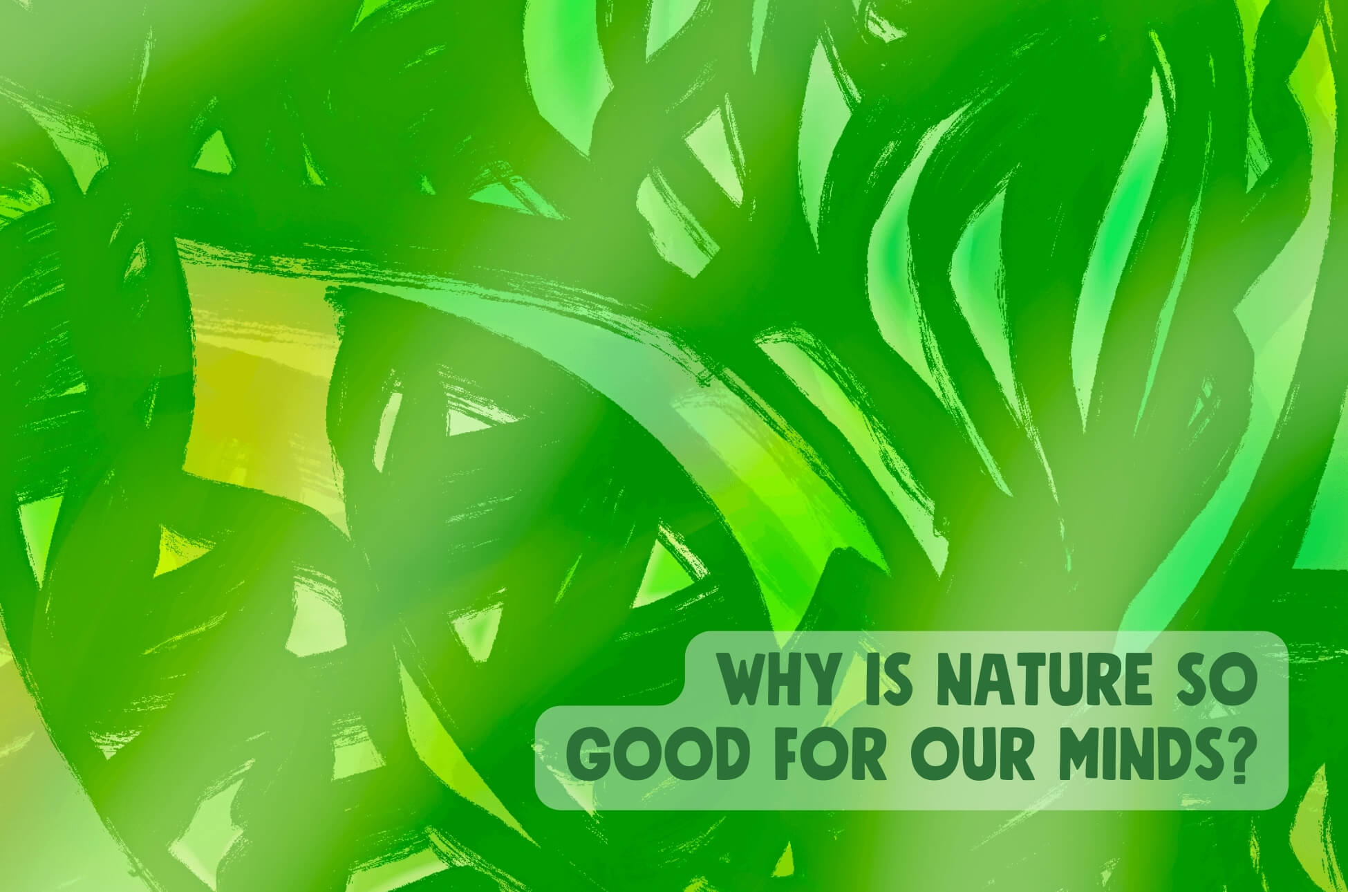 Why is Nature So Good for our MindS?